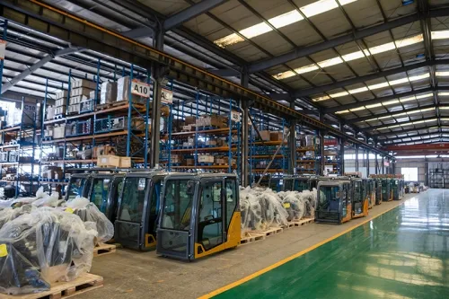 Zone de stockage des cabines