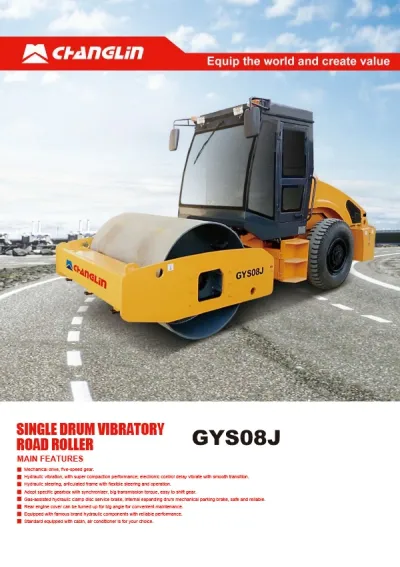 Rouleau vibrant monocylindre / Compacteur de sol GYS08J
