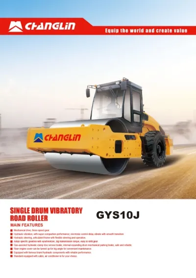 Rouleau vibrant monocylindre / Compacteur de sol GYS10J
