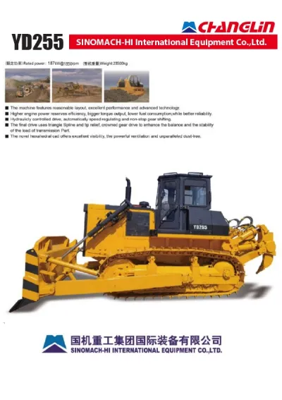 Bulldozer hydraulique sur chenilles YD255