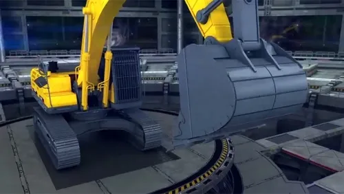 Animation 3D de la pelle sur chenilles ZG380